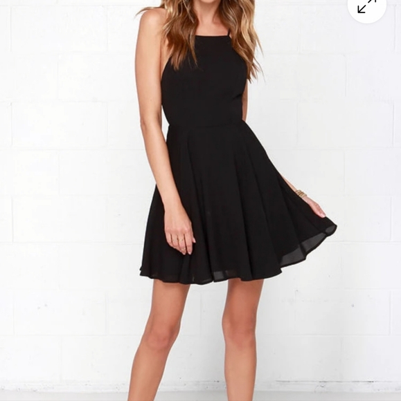 EUC Lulus Strappy Together Black Dress - Picture 2 of 6